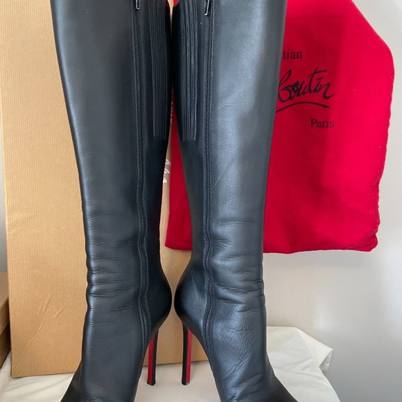 Authentic Christian Louboutin Tall Black Boots 36 - Picture 2 of 9